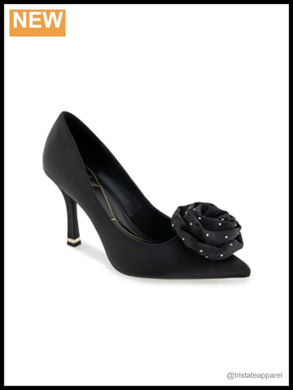 Pointed Toe Stiletto Pump Polyester Rosette Formal Party Shoe